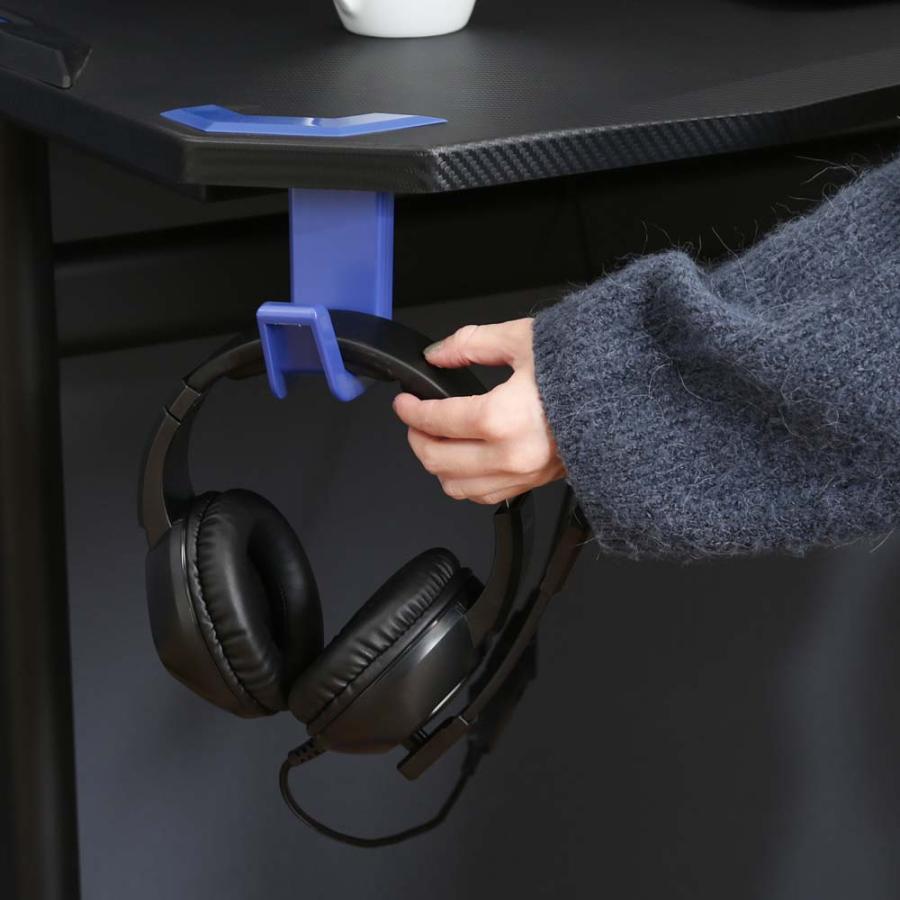 不二貿易 ゲーミングデスク XeNO(ゼノ) イージー01 ブルー 38131 | 不二貿易 | 04