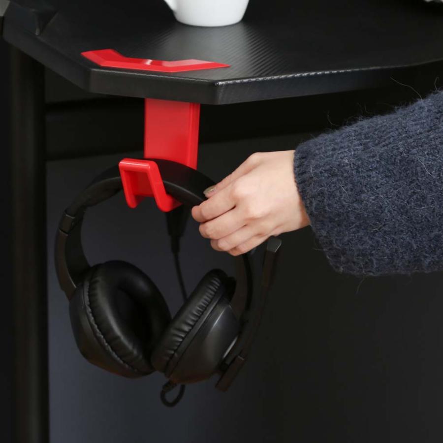 不二貿易 ゲーミングデスク XeNO(ゼノ) イージー01 レッド 38132 | 不二貿易 | 04