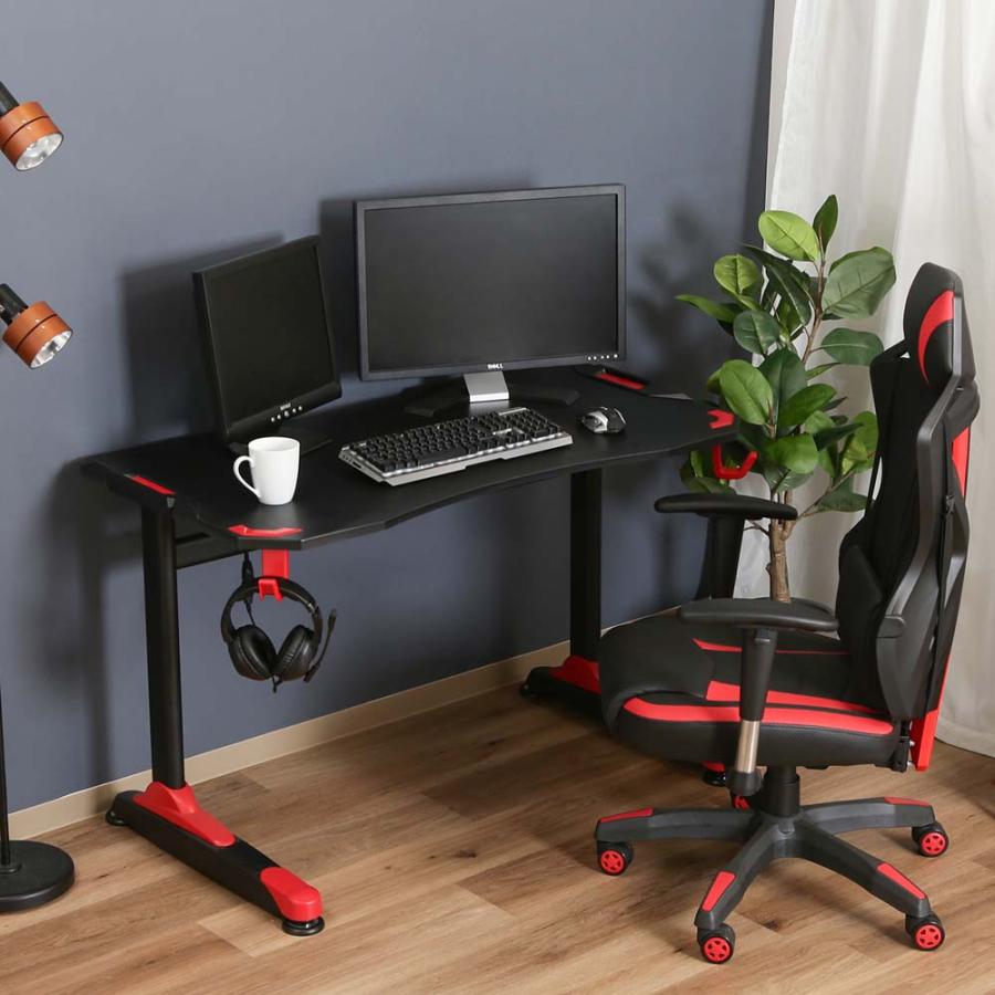 不二貿易 ゲーミングデスク XeNO(ゼノ) イージー01 レッド 38132 | 不二貿易 | 06