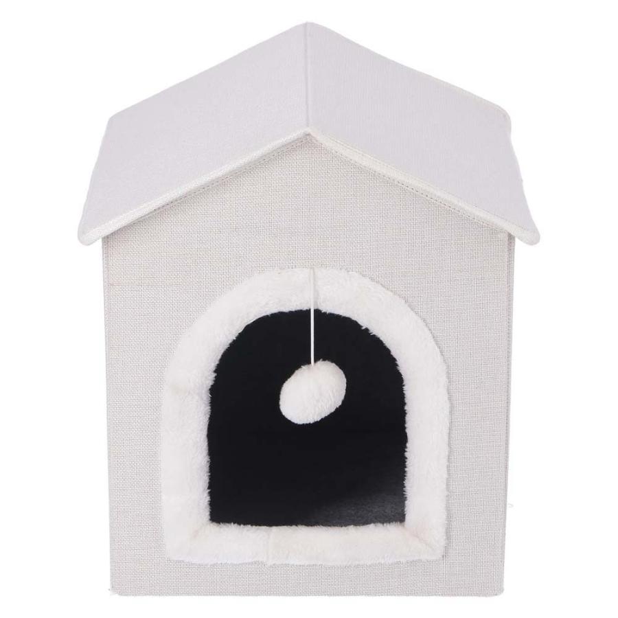 不二貿易 ペットハウス 三角屋根 Sサイズ ホワイト 53714 | 不二貿易 | 01
