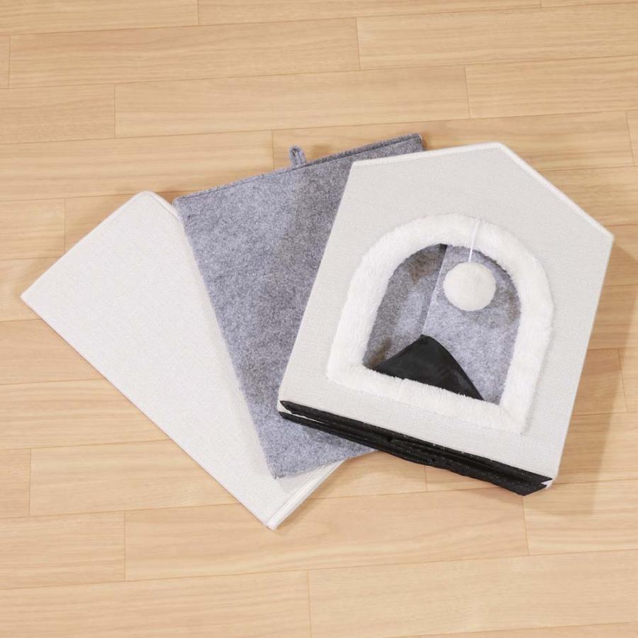 不二貿易 ペットハウス 三角屋根 Sサイズ ホワイト 53714 | 不二貿易 | 04