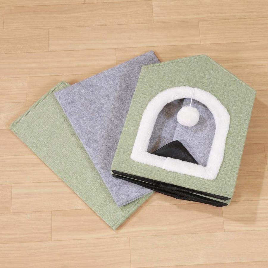 不二貿易 ペットハウス 三角屋根 Sサイズ グリーン 53715 | 不二貿易 | 04