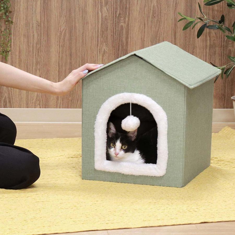 不二貿易 ペットハウス 三角屋根 Sサイズ グリーン 53715 | 不二貿易 | 06