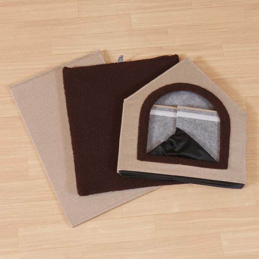 不二貿易 ペットハウス 三角屋根 Lサイズ ベージュ 53716 | 不二貿易 | 04