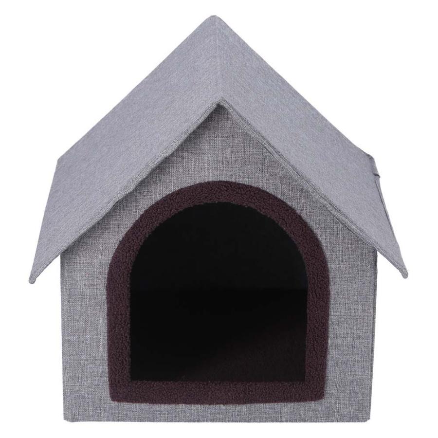 不二貿易 ペットハウス 三角屋根 Lサイズ グレー 53717 | 不二貿易 | 01