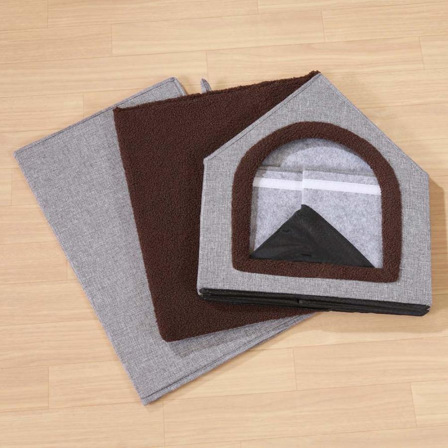 不二貿易 ペットハウス 三角屋根 Lサイズ グレー 53717 | 不二貿易 | 04