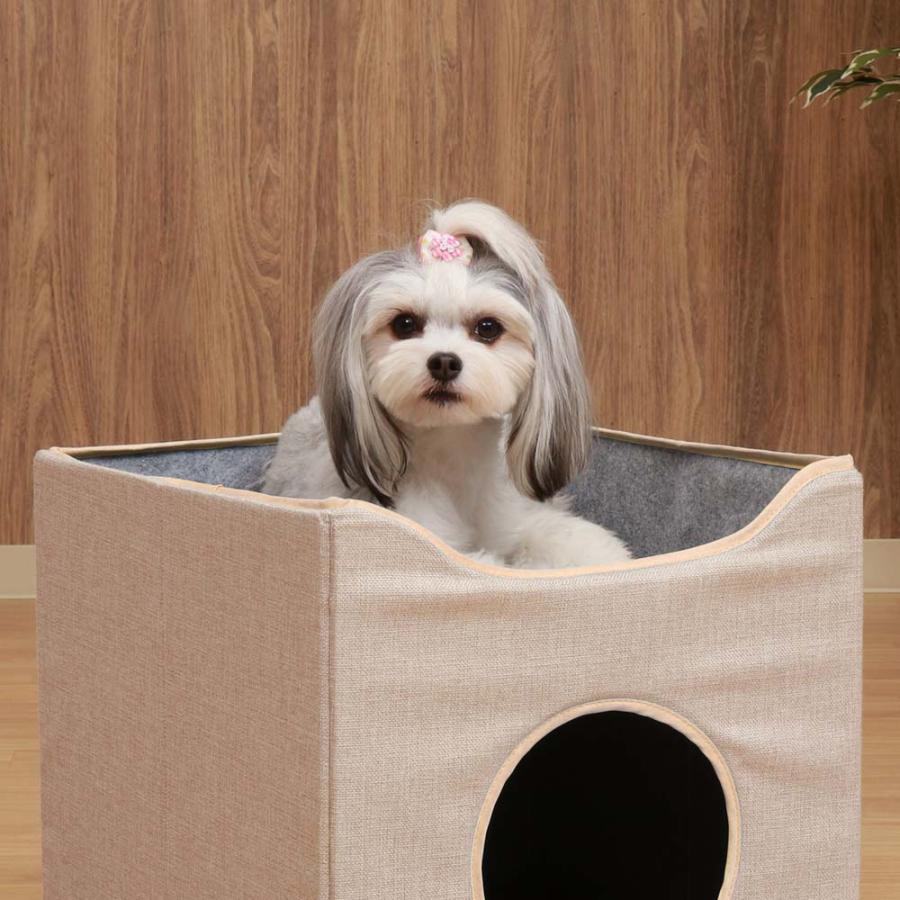 不二貿易 ペットハウス ルーフベッド付き ベージュ 53718 | 不二貿易 | 04