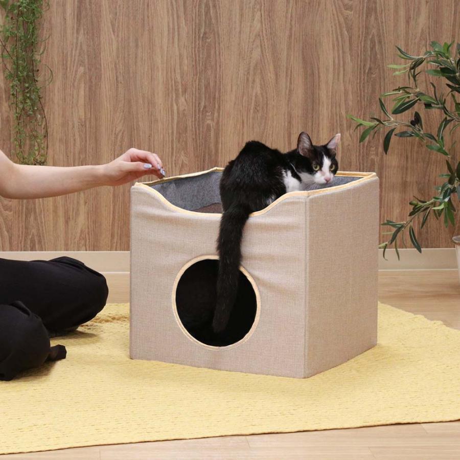 不二貿易 ペットハウス ルーフベッド付き ベージュ 53718 | 不二貿易 | 05