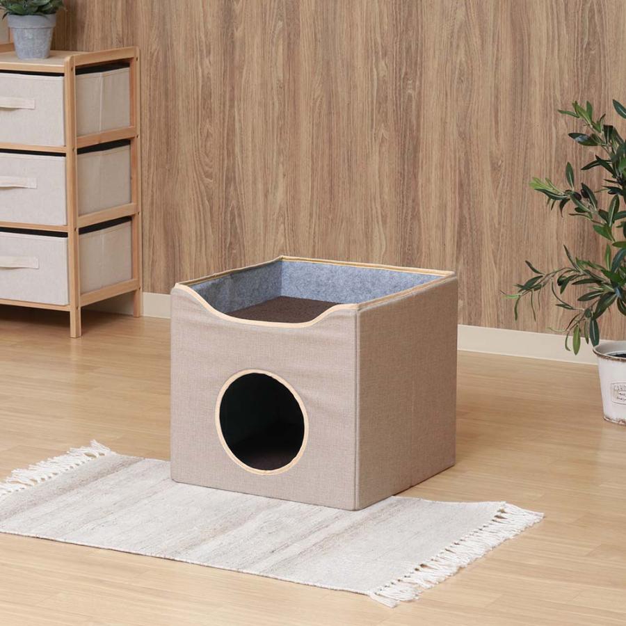 不二貿易 ペットハウス ルーフベッド付き ベージュ 53718 | 不二貿易 | 06