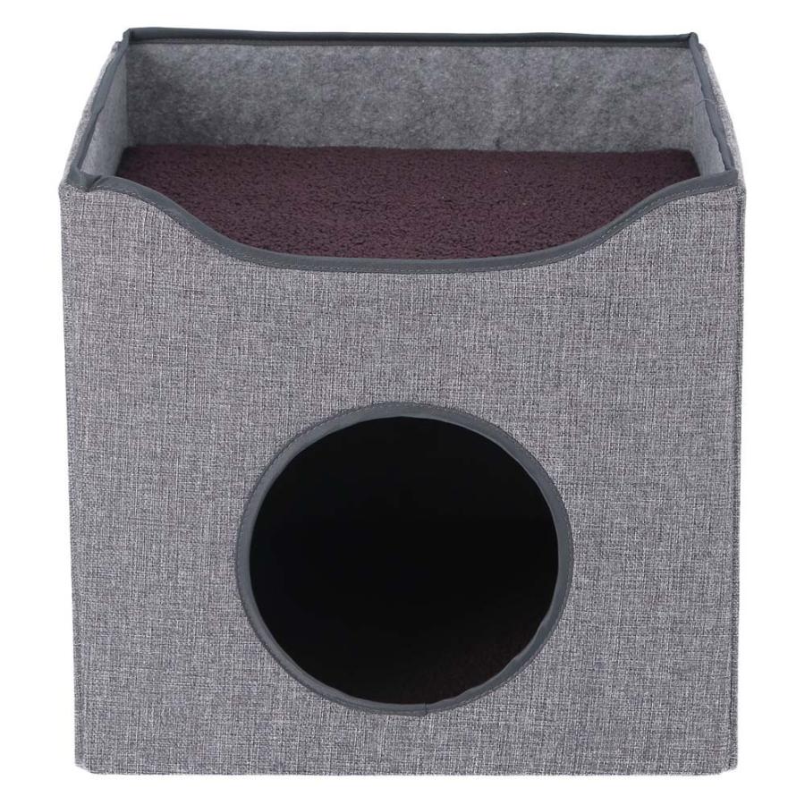 不二貿易 ペットハウス ルーフベッド付き グレー 53719 | 不二貿易 | 01