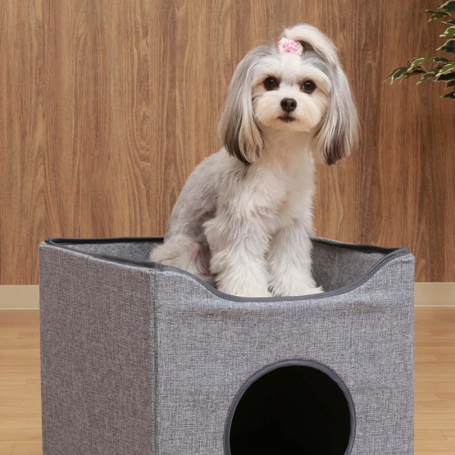 不二貿易 ペットハウス ルーフベッド付き グレー 53719 | 不二貿易 | 04