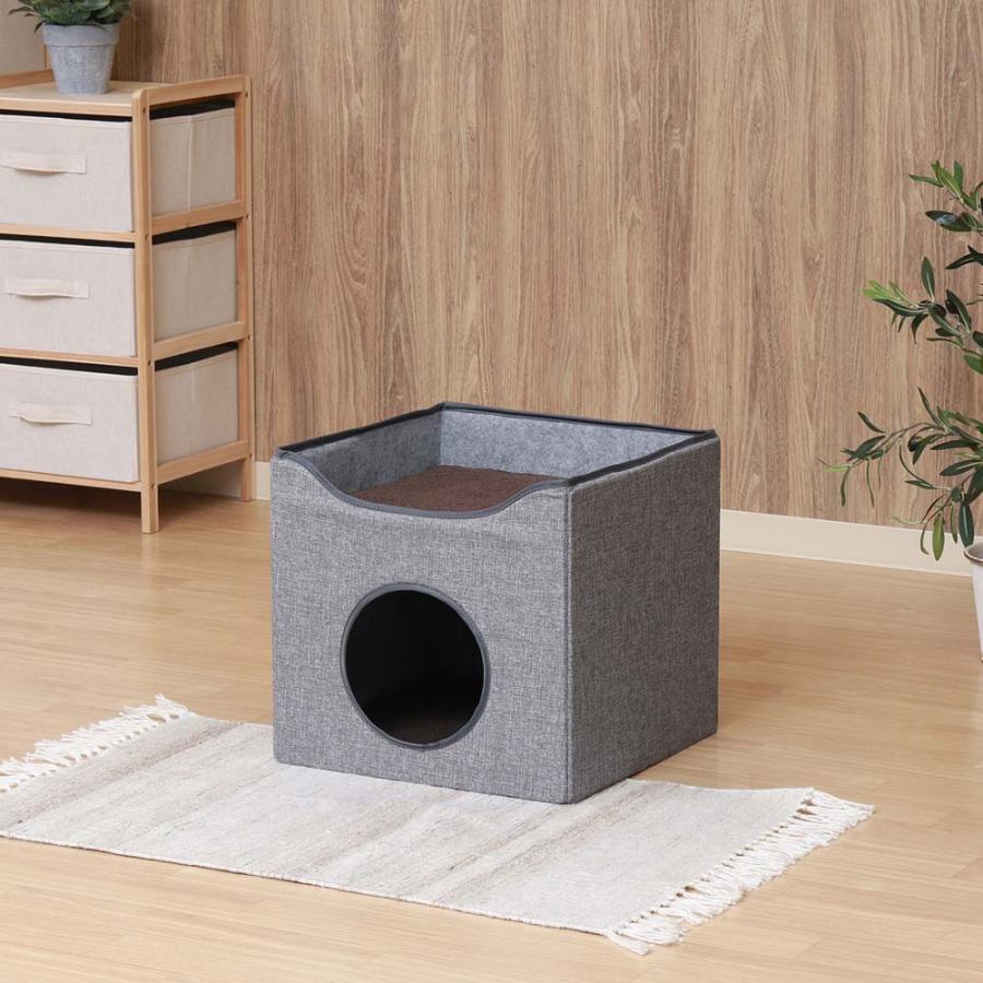 不二貿易 ペットハウス ルーフベッド付き グレー 53719 | 不二貿易 | 06