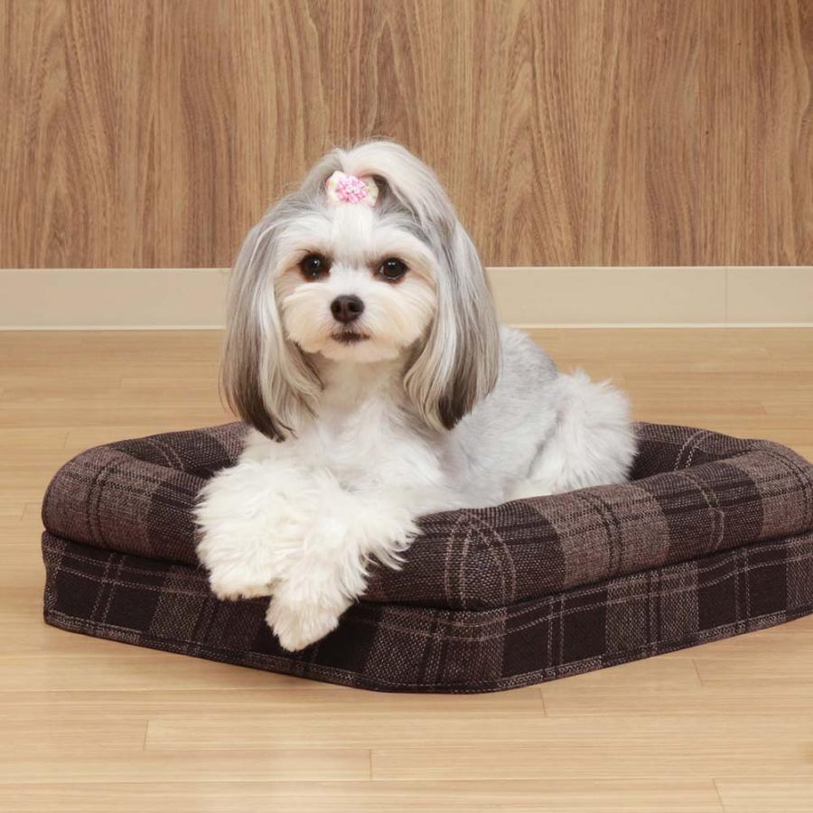 不二貿易 ペットハウス 2ルーム ルーフベッド付 ブラウンチェック 53721 | 不二貿易 | 05