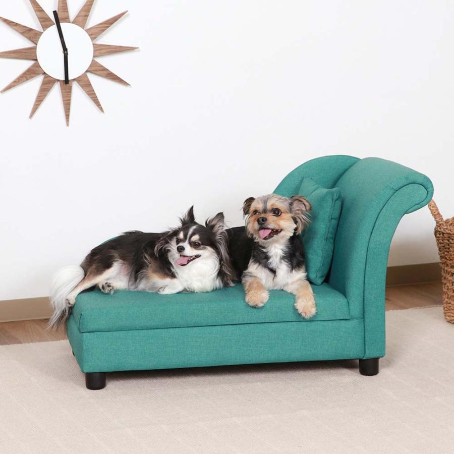 不二貿易 ペットカウチソファ(クッション付き) グリーン 45230 | 不二貿易 | 06