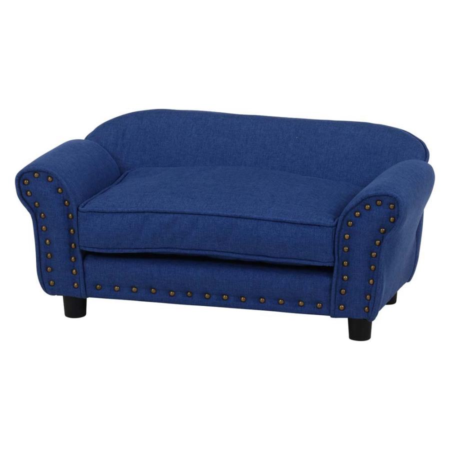 不二貿易 ペットカウチソファ(チェスターフィールド風) ブルー 45232 | 不二貿易