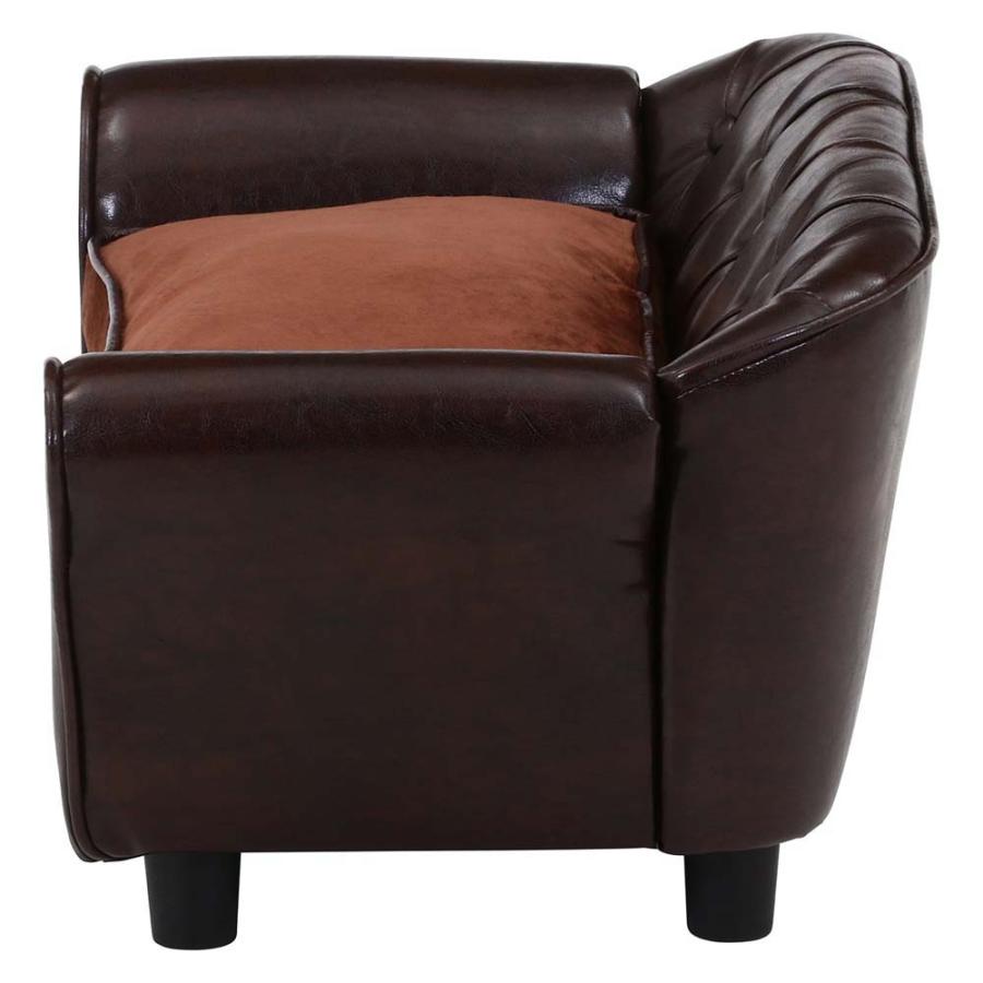 不二貿易 ペットカウチソファ(チェスターフィールド風) ブラウン 45233 | 不二貿易 | 02