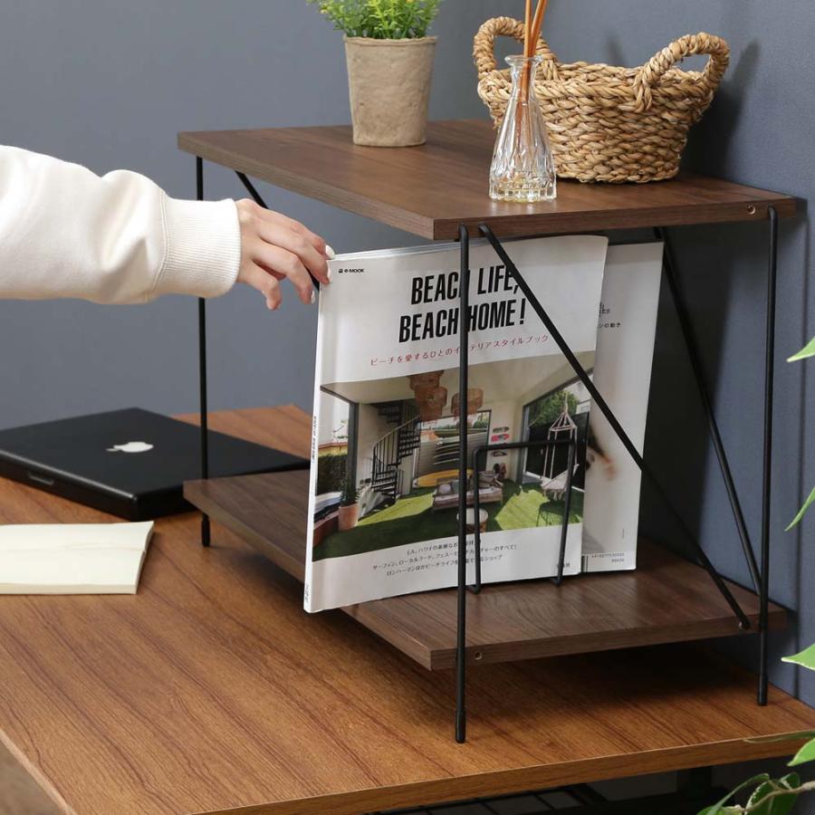 不二貿易 EZBO ワイヤーラック 2段 60幅 ミドルブラウン 77539 | 不二貿易 | 04