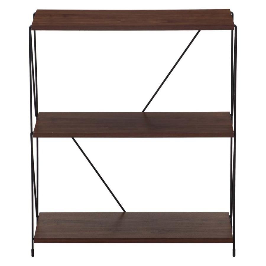 不二貿易 EZBO ワイヤーラック 3段 60幅 ミドルブラウン 77541 | 不二貿易 | 01