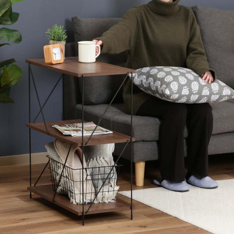 不二貿易 EZBO ワイヤーラック 3段 60幅 ミドルブラウン 77541 | 不二貿易 | 05