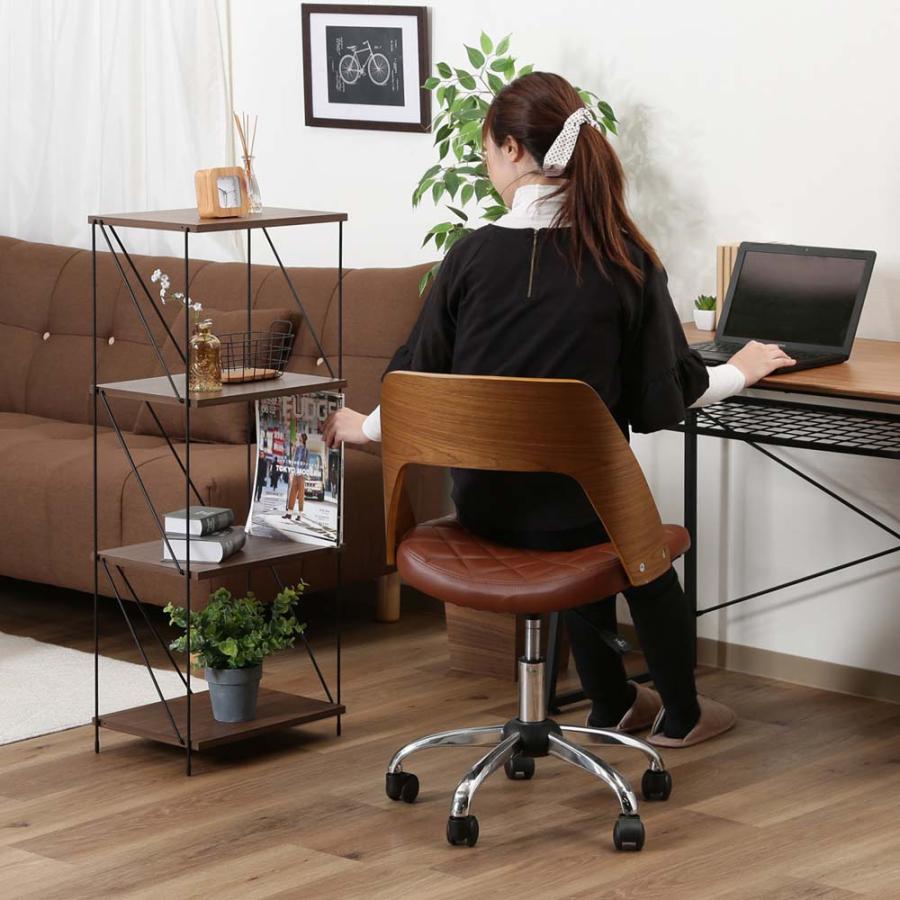 不二貿易 EZBO ワイヤーラック 4段 40幅 ミドルブラウン 77542 | 不二貿易 | 05