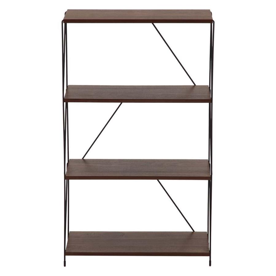 不二貿易 EZBO ワイヤーラック 4段 60幅 ミドルブラウン 77543 | 不二貿易 | 01