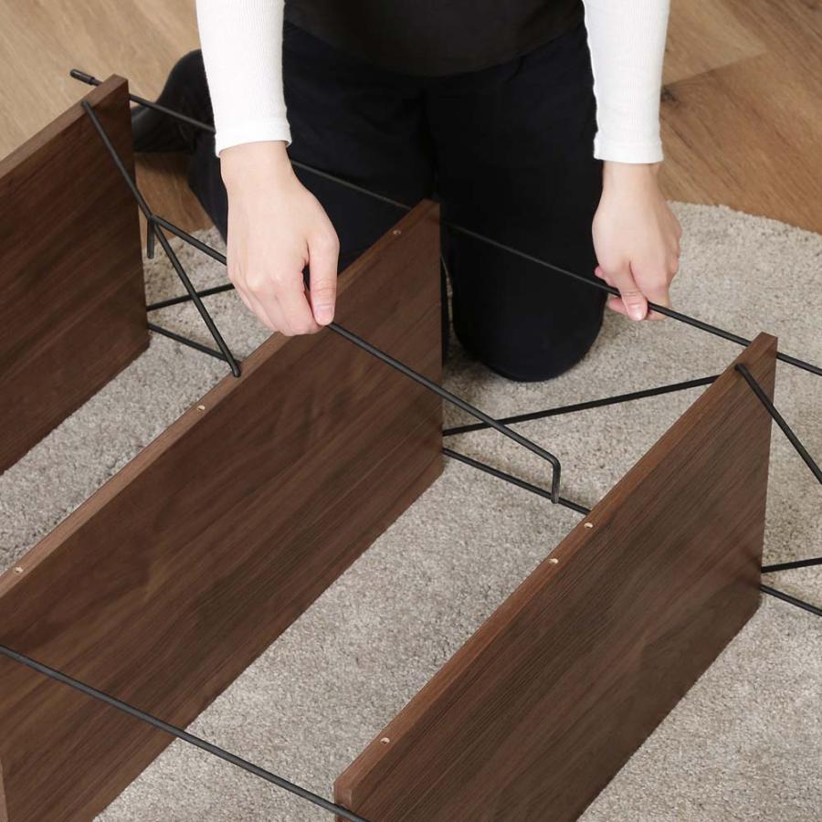 不二貿易 EZBO ワイヤーラック 4段 60幅 ミドルブラウン 77543 | 不二貿易 | 03