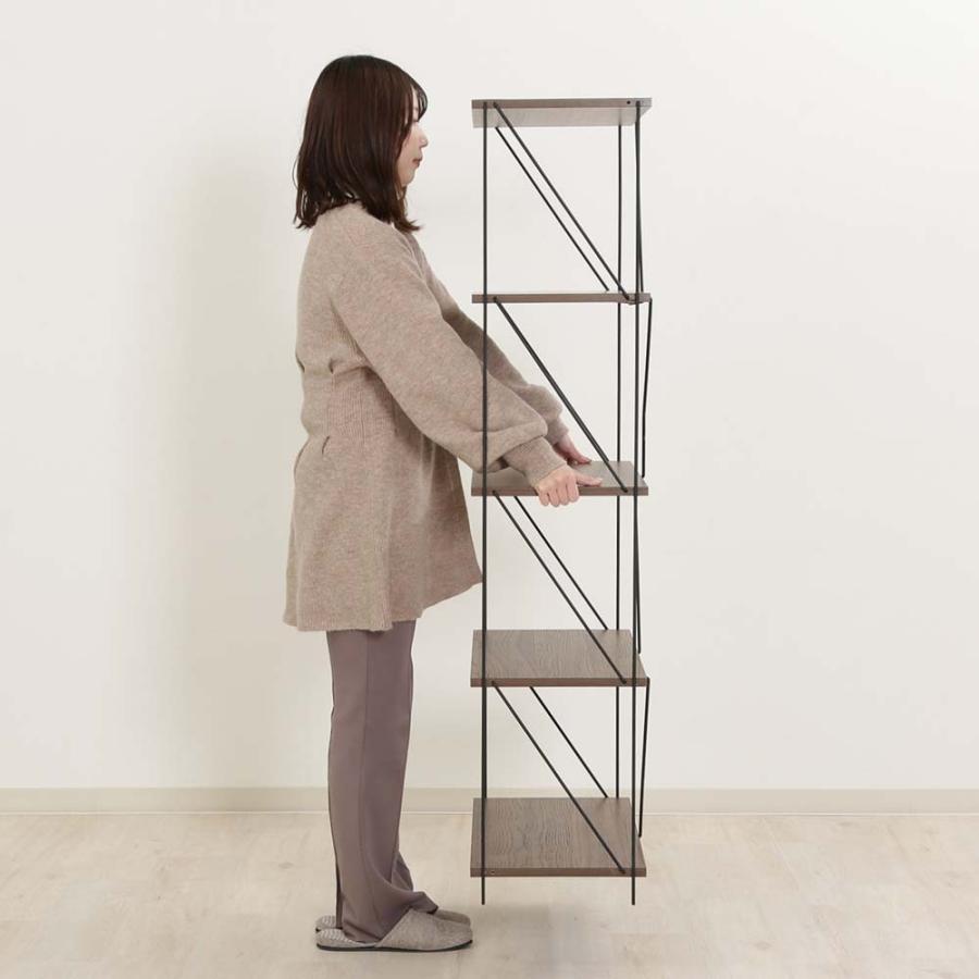 不二貿易 EZBO ワイヤーラック 5段 60幅 ミドルブラウン 77545 | 不二貿易 | 05