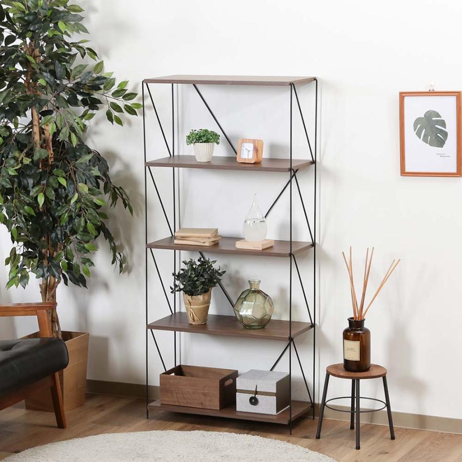 不二貿易 EZBO ワイヤーラック 5段 60幅 ミドルブラウン 77545 | 不二貿易 | 06