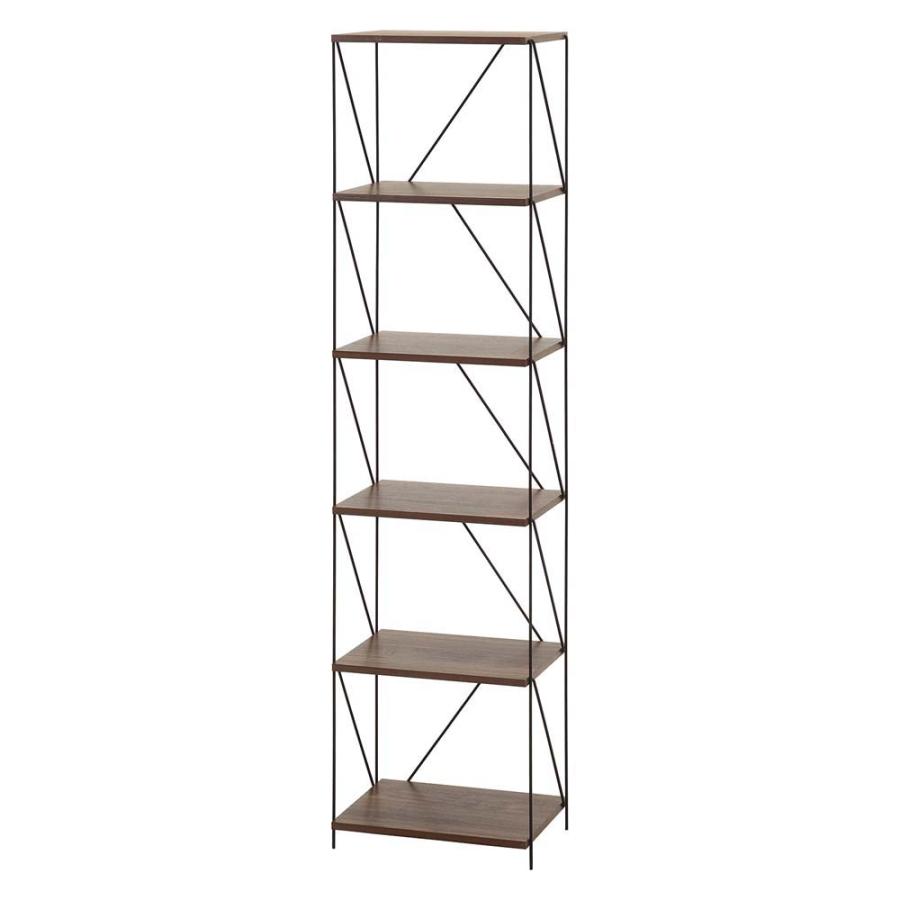 不二貿易 EZBO ワイヤーラック 6段 40幅 ミドルブラウン 77546 | 不二貿易