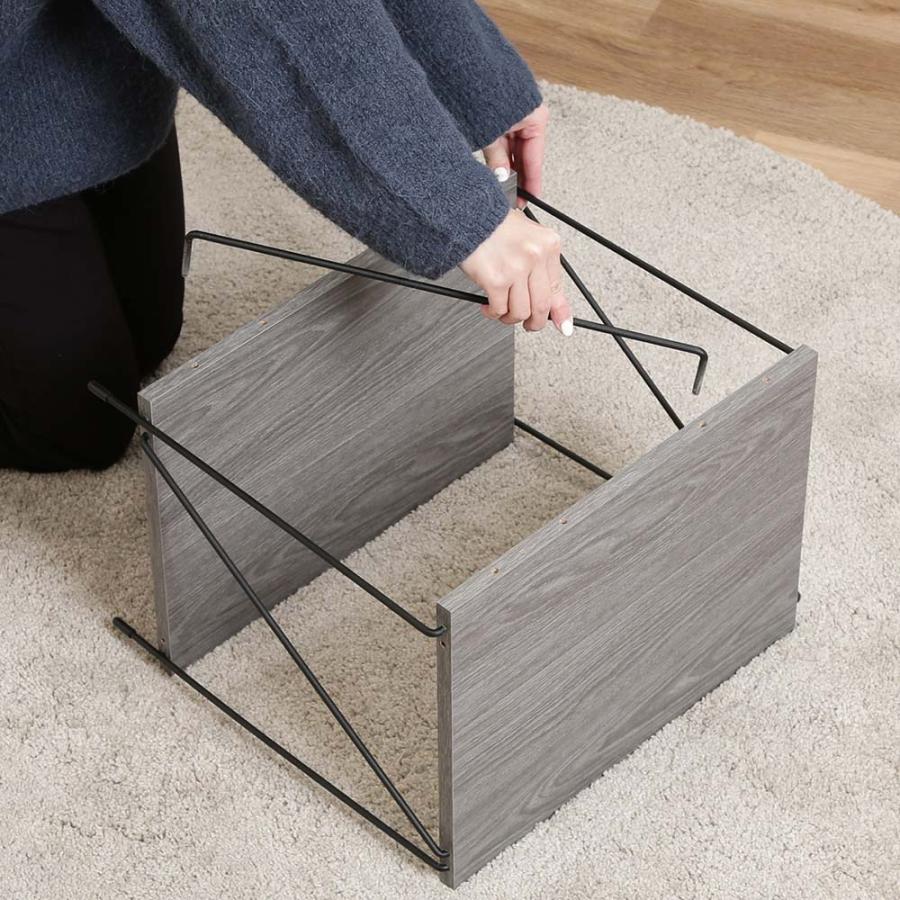 不二貿易 EZBO ワイヤーラック 2段 40幅 グレー 77548 | 不二貿易 | 03