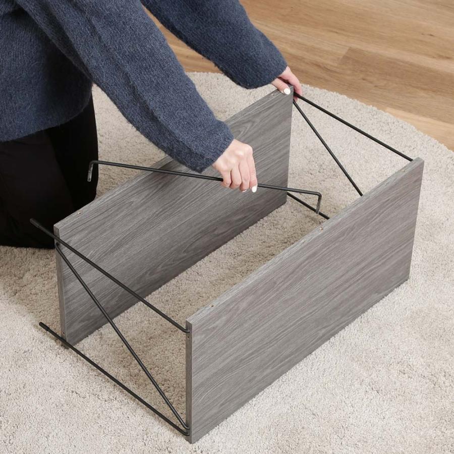 不二貿易 EZBO ワイヤーラック 2段 60幅 グレー 77549 | 不二貿易 | 03