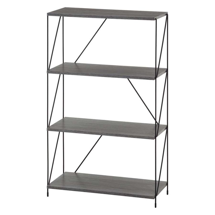 不二貿易 EZBO ワイヤーラック 4段 60幅 グレー 77553 | 不二貿易