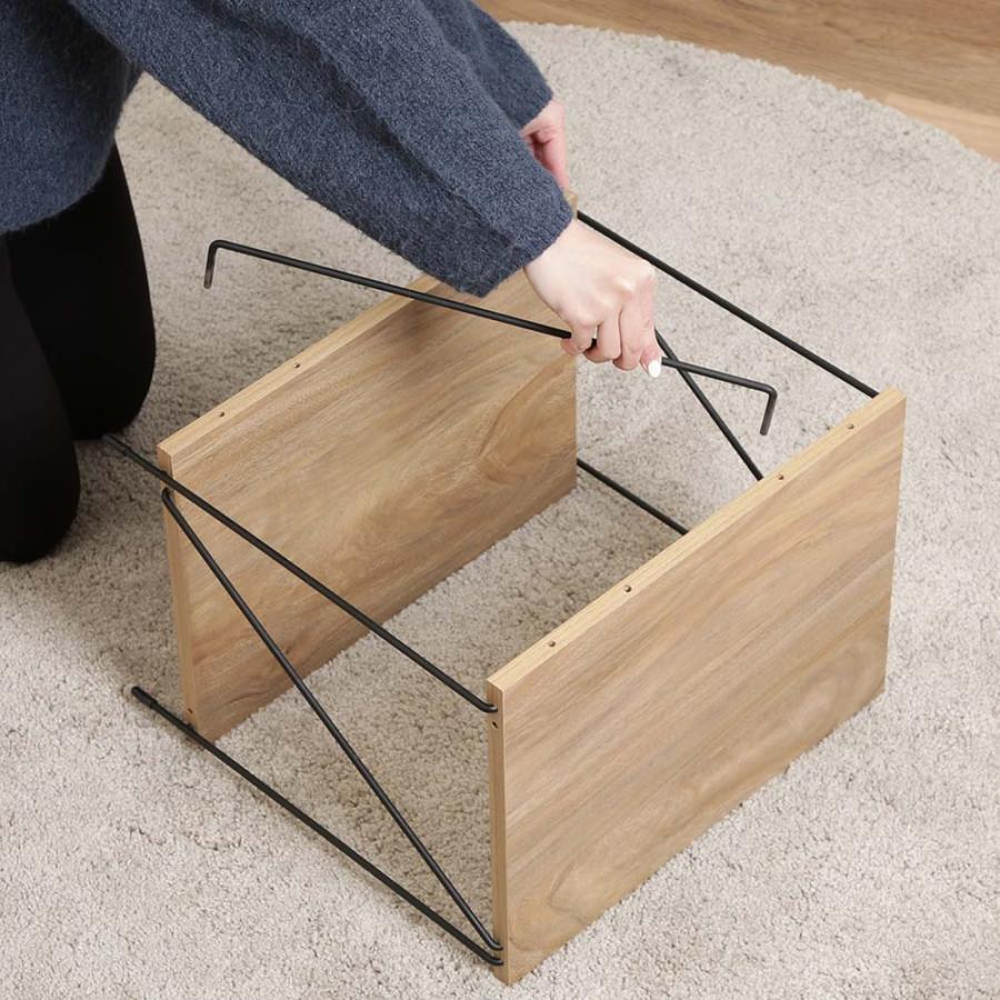 不二貿易 EZBO ワイヤーラック 2段 40幅 オークナチュラル 77558 | 不二貿易 | 03