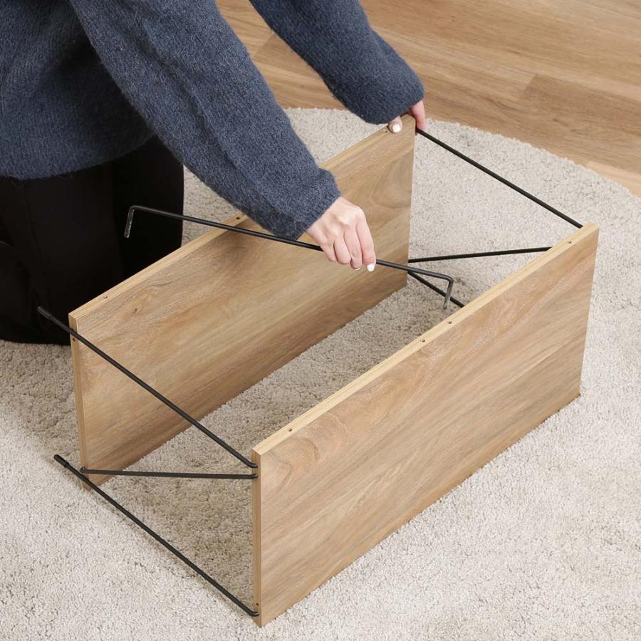 不二貿易 EZBO ワイヤーラック 2段 60幅 オークナチュラル 77559 | 不二貿易 | 03