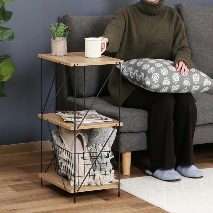 不二貿易 EZBO ワイヤーラック 3段 40幅 オークナチュラル 77560 | 不二貿易 | 05