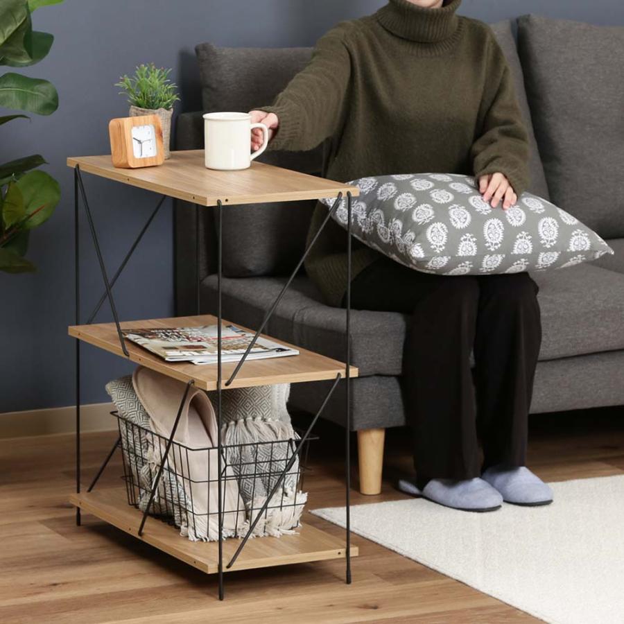 不二貿易 EZBO ワイヤーラック 3段 60幅 オークナチュラル 77561 | 不二貿易 | 05