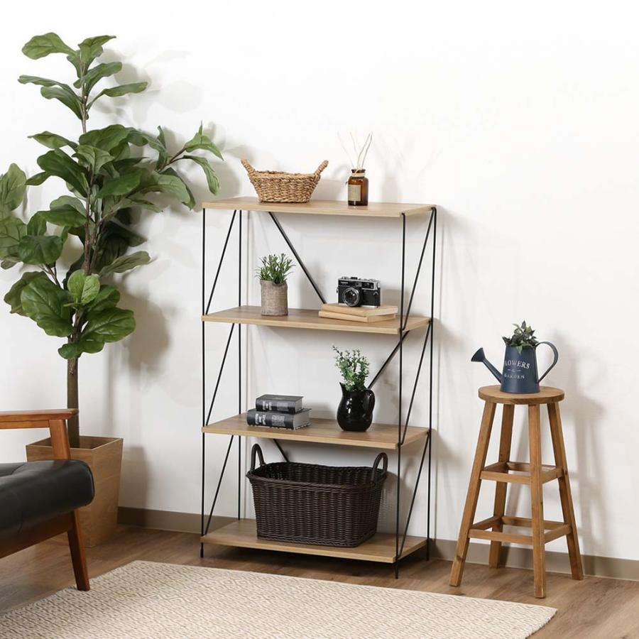 不二貿易 EZBO ワイヤーラック 4段 60幅 オークナチュラル 77563 | 不二貿易 | 06