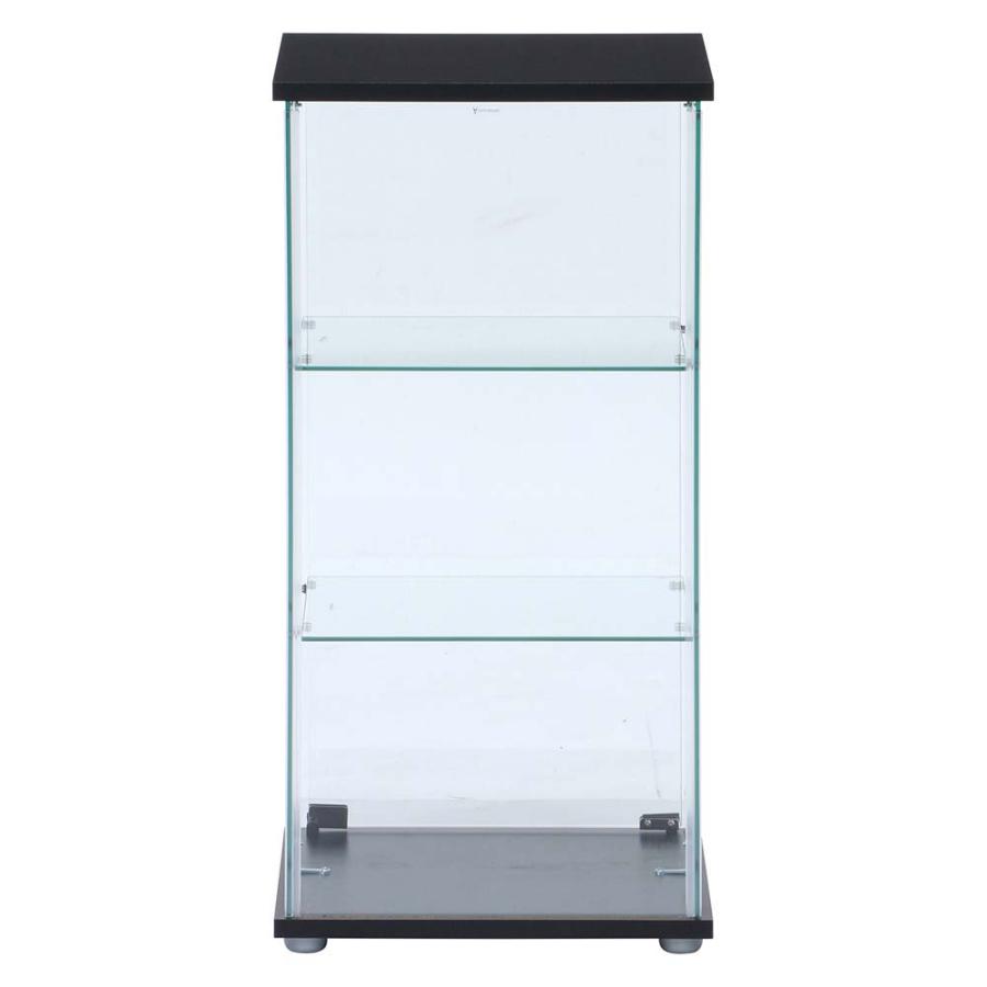 不二貿易 ガラスコレクションケースクリア 3段 TMG-G132 ブラック 98881 | 不二貿易 | 04