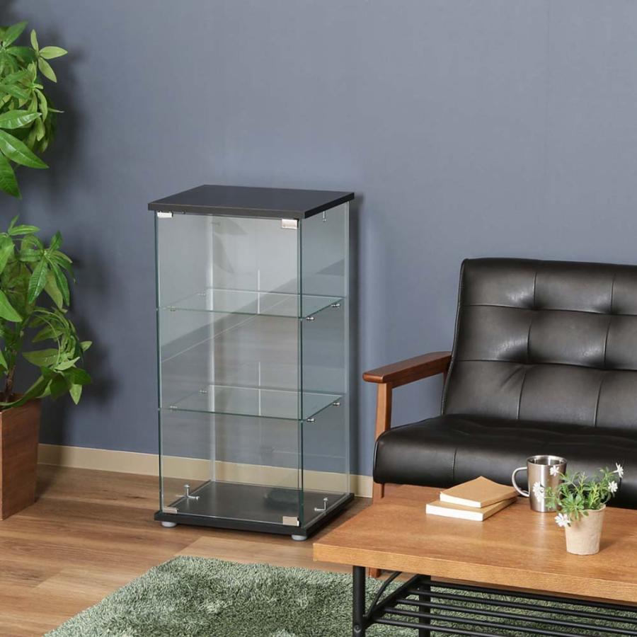 不二貿易 ガラスコレクションケースクリア 3段 TMG-G132 ブラック 98881 | 不二貿易 | 06