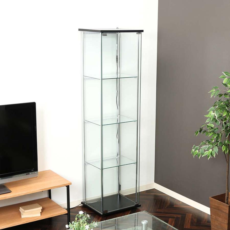 不二貿易 ガラスコレクションケース4段 LED 99490 | 不二貿易 | 01