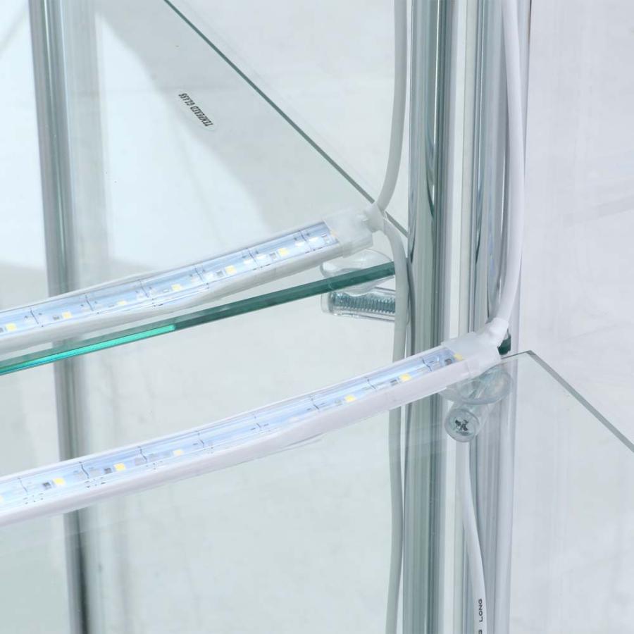 不二貿易 ガラスコレクションケース4段 背面ミラー LED 99491 | 不二貿易 | 05