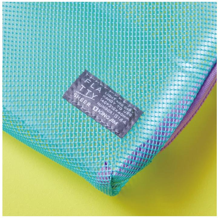 キングジム＜KING JIM＞ FLATTY(フラッティ) SHEER シアー メッシュポーチ Lサイズ グレー No.5166 5166クレ | KING JIM | 09