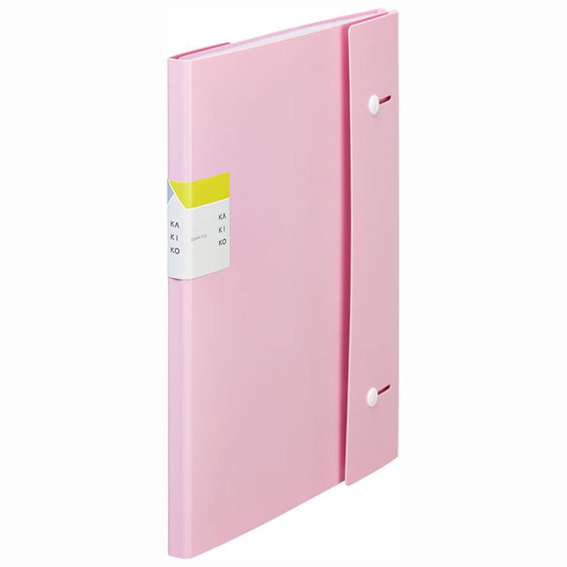 キングジム＜KING JIM＞ クリアーファイル カキコ ジャバラタイプ A4 24ポケット ピンク 8614ヒン | KING JIM