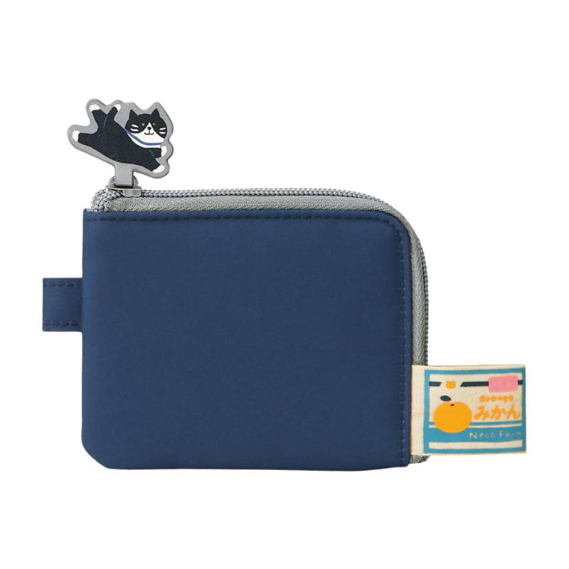 LIHIT LAB.＜リヒトラブ＞ にゃんシーン フラットカードポーチ インディゴブルー A2220-11 | LIHIT LAB.