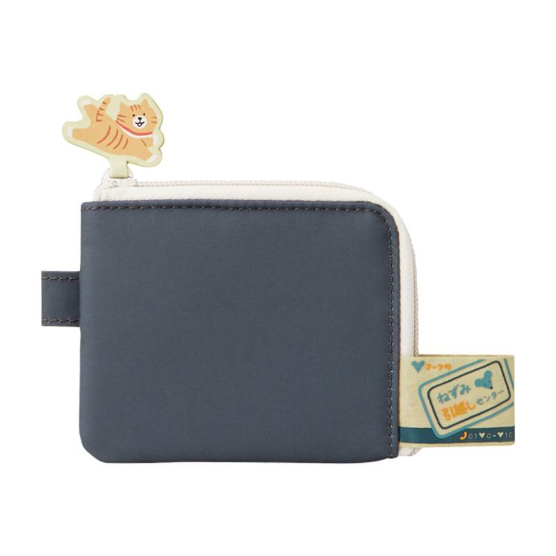 LIHIT LAB.＜リヒトラブ＞ にゃんシーン フラットカードポーチ チャコールブラック A2220-24 | LIHIT LAB.