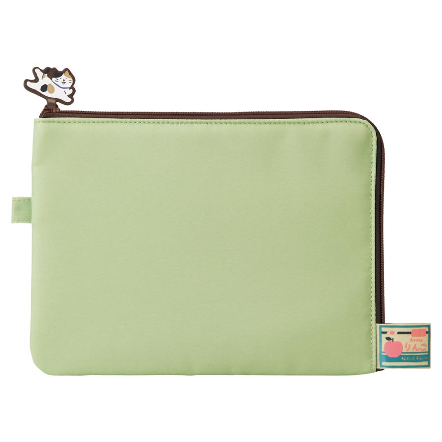 LIHIT LAB.＜リヒトラブ＞ にゃんシーン フラットポーチ ピスタチオグリーン A2222-7 | LIHIT LAB.