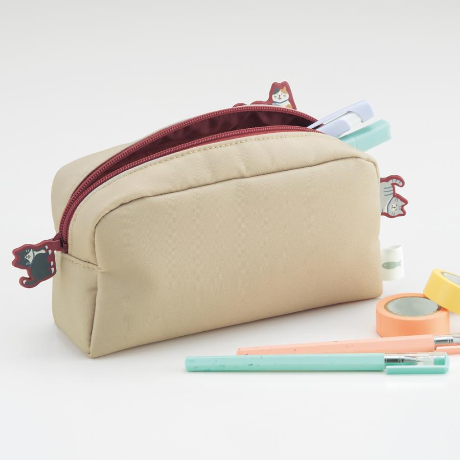 LIHIT LAB.＜リヒトラブ＞ にゃんシーン ボックスペンポーチ Ｌ ピスタチオグリーン A2224-7 | LIHIT LAB. | 03