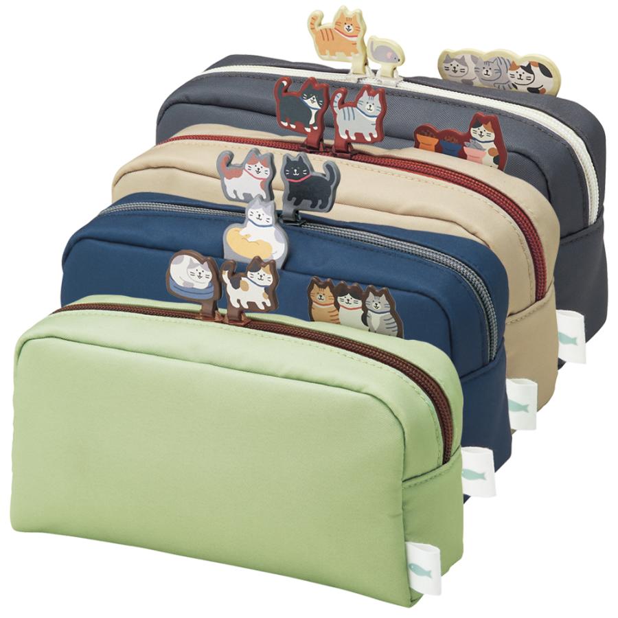 LIHIT LAB.＜リヒトラブ＞ にゃんシーン ボックスペンポーチ Ｌ チャコールブラック A2224-24 | LIHIT LAB. | 11