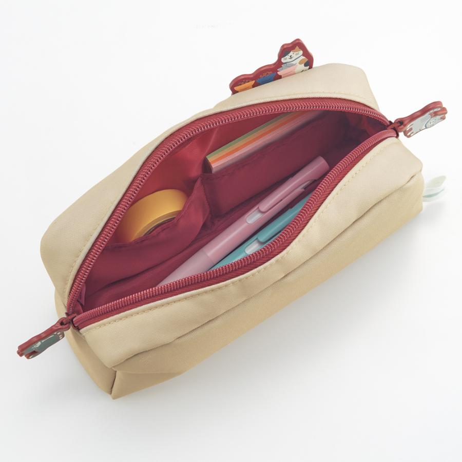 LIHIT LAB.＜リヒトラブ＞ にゃんシーン ボックスペンポーチ Ｌ チャコールブラック A2224-24 | LIHIT LAB. | 05