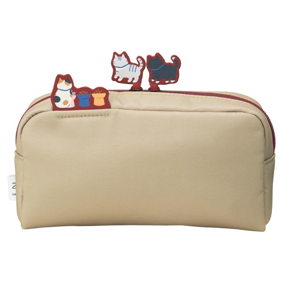 LIHIT LAB.＜リヒトラブ＞ にゃんシーン ボックスペンポーチ Ｌ チャコールブラック A2224-24 | LIHIT LAB. | 06